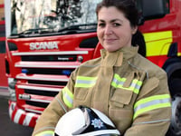 "One woman army" firefighter wins leadership award