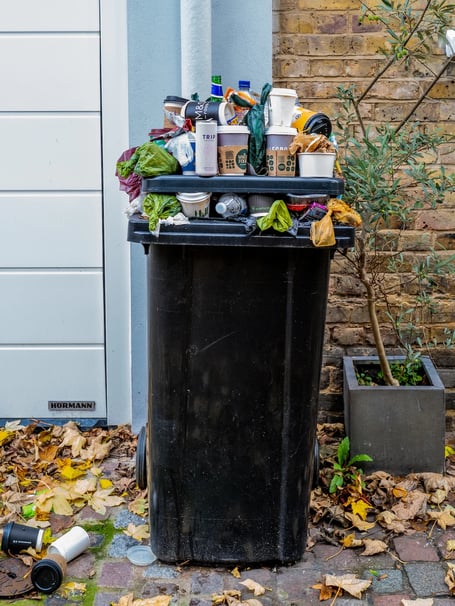 waste collection stock image