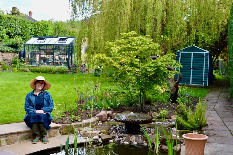 Caroline Utting in her garden, which will be part of the Open Gardens weekend