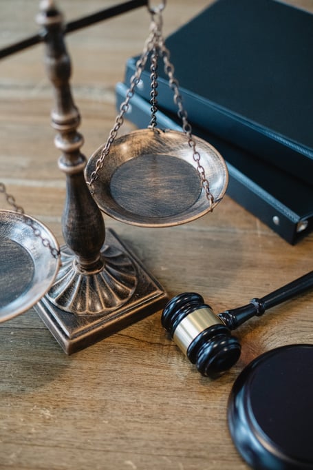 balancing scales and gavel