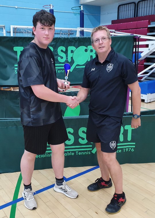 Tom Heath in 11H started playing table tennis on the school’s outdoor tables four years ago