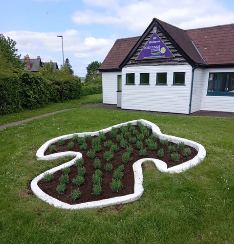 The Scout Badge bed, situated next to the Tennis Centre
