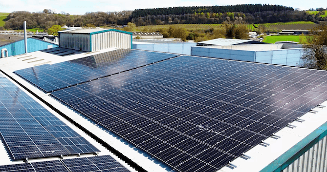 Solar panel stock image