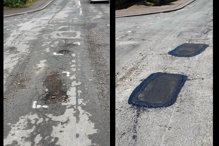 Pot holes filled on Brampton Avenue