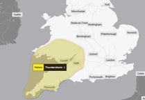 Yellow warning for heavy rain and thunderstorms today, apparently