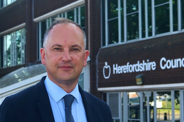 New Herefordshire Council leader Jonathan. Lester