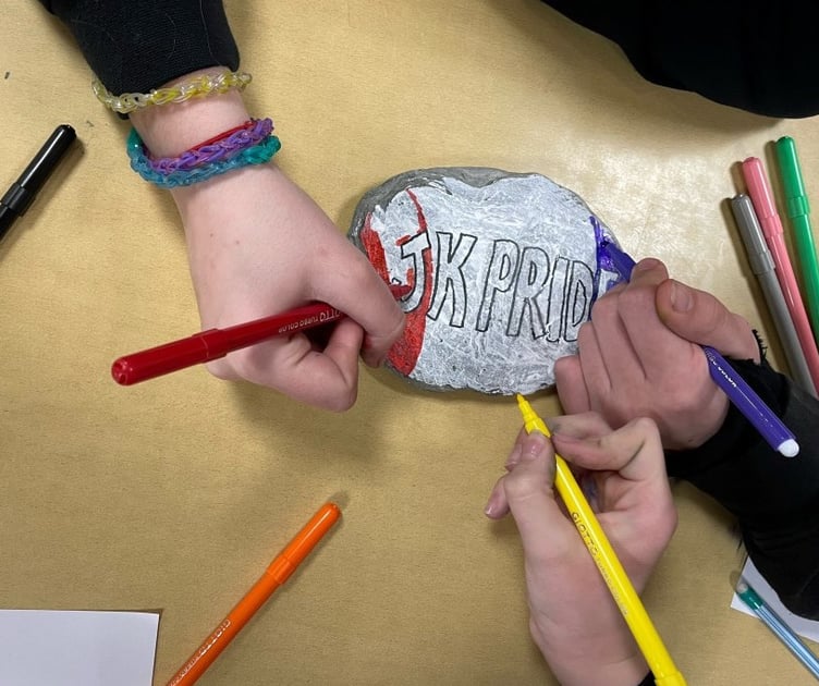 JK Pride rock painting