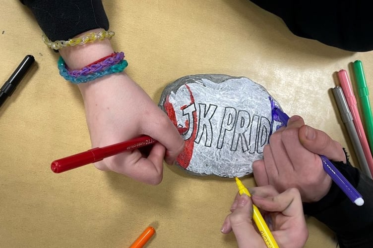 JK Pride rock painting