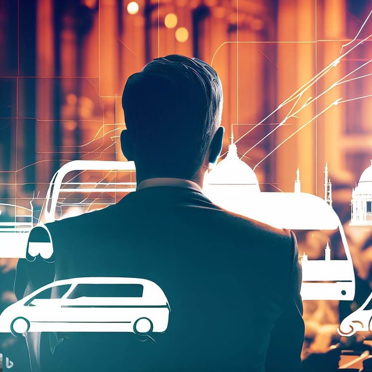 A man in a suit discussing transport policy