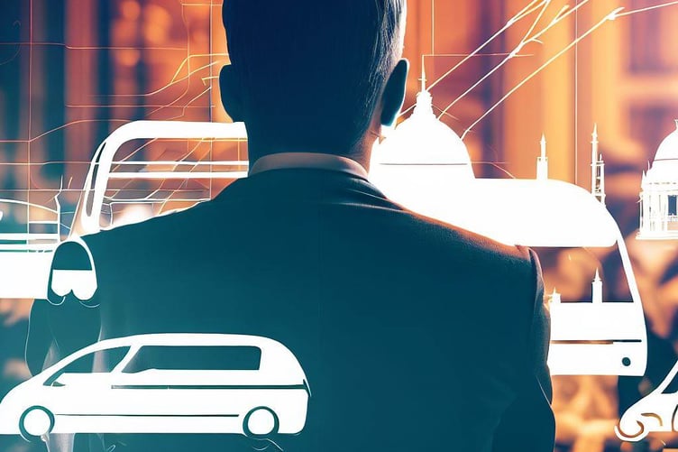 A man in a suit discussing transport policy