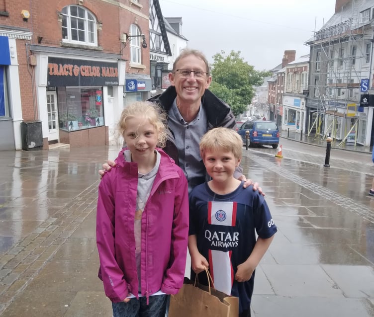 Tim Shelly with the winners at the Children's Book Festival