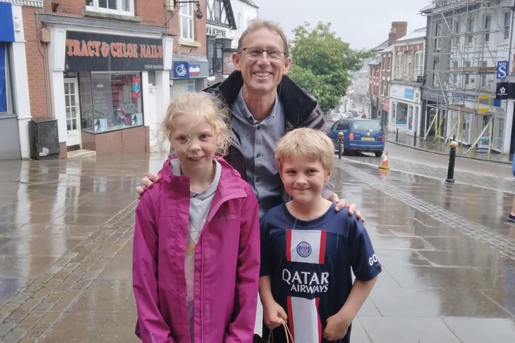Tim Shelly with the winners at the Children's Book Festival