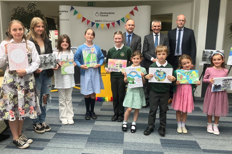 School artwork competition presentation event