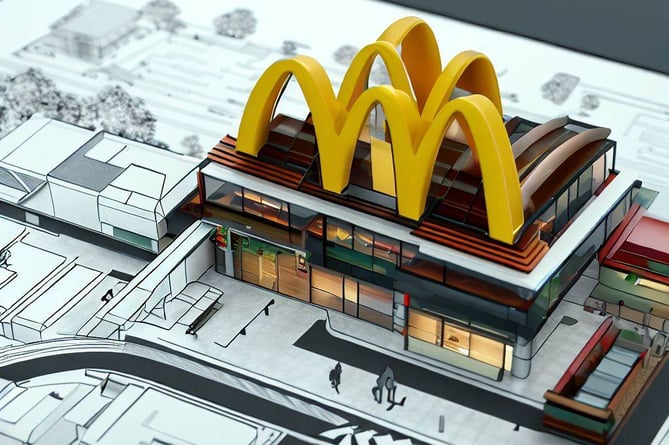 An AI generated image of a McDonald's planning application