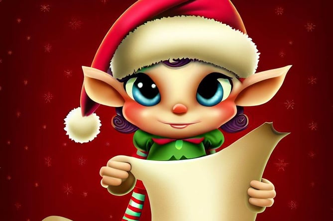 An AI graphic of a Christmas elf