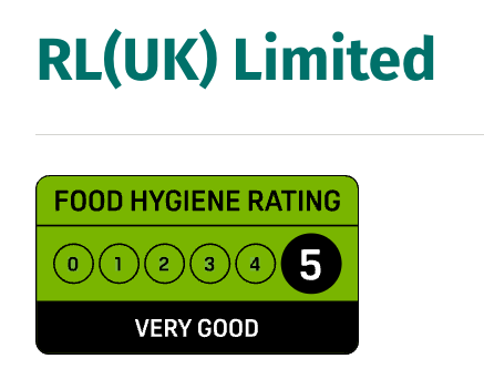 Food hygiene rating for Ross Labels