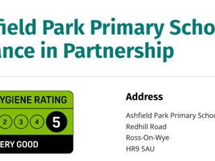 Ashfield Park Primary School gets food hygiene rating of 5 - very good