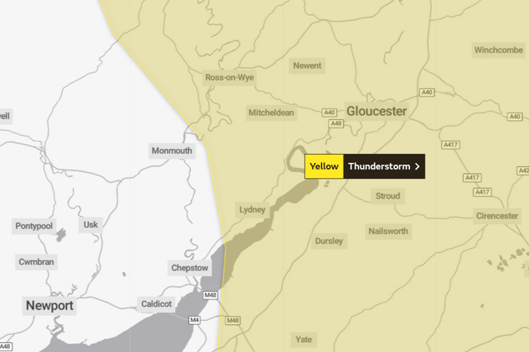 May of yellow thunder storms warning