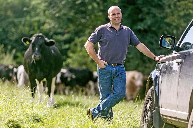 Farmers Weekly Annual Awards 2016:
Robert Davies - (prospective) Mixed Farmer of the Year for the 2016 FW Annual Awards. Farming Hopes Ash Farms near Hope Mansell in Herefordshire. Robert runs a number of enterprises across low land and hilly ground - featuring poultry, beef, dairy (milked by robots), a commercial flock of sheep, farm diversification in the form of a converted barn into a business office lets and a solar panel renewable energy enterprise and arable crops. Robert is pictured on the farm during a busy summer. Pic by: RICHARD STANTON. Tel: (01432) 358215 / Mob: (07774) 286733. Email: Rich5@compuserve.com All rights 26/08/16, (please see terms of repro use). www.stantonphotographic.com