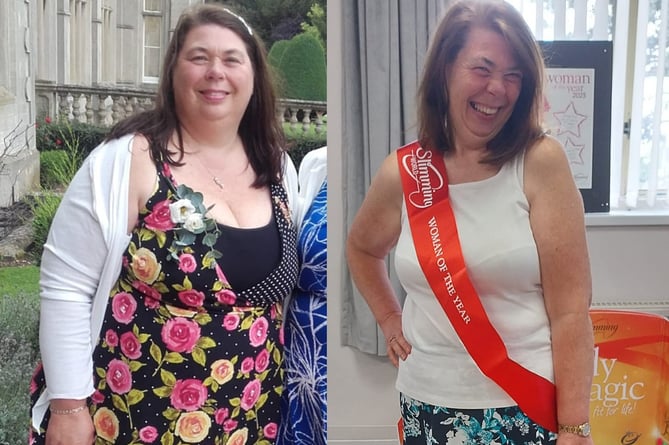 Lesley Fitz Horswell, Slimming World before and after