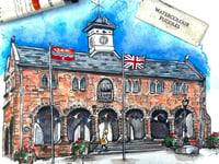 Ross Market House sketched by beloved local artist