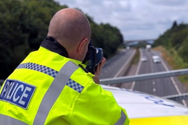 Police speed camera on A3052.
Picture: Police (Aug 2023)