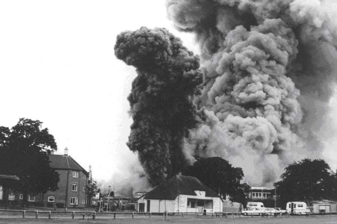 The fire in Grandstand Road, Hereford, on 6 September 1993 was one of the biggest ever seen in Hereford
