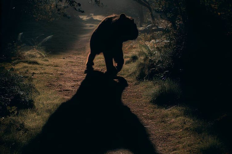 A generated image of a shadowy cat