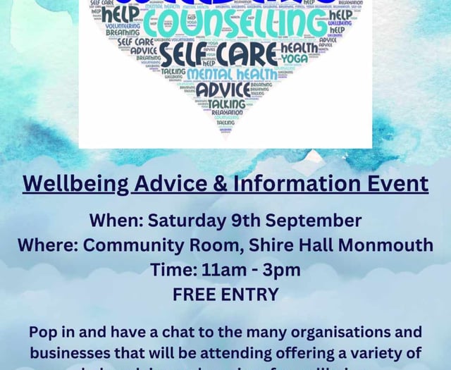 Wellbeing event at Shire Hall Saturday