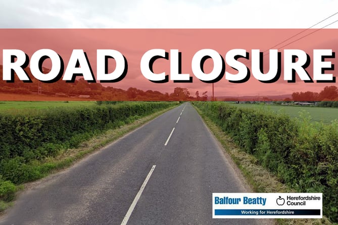 Hereford Highways road closure