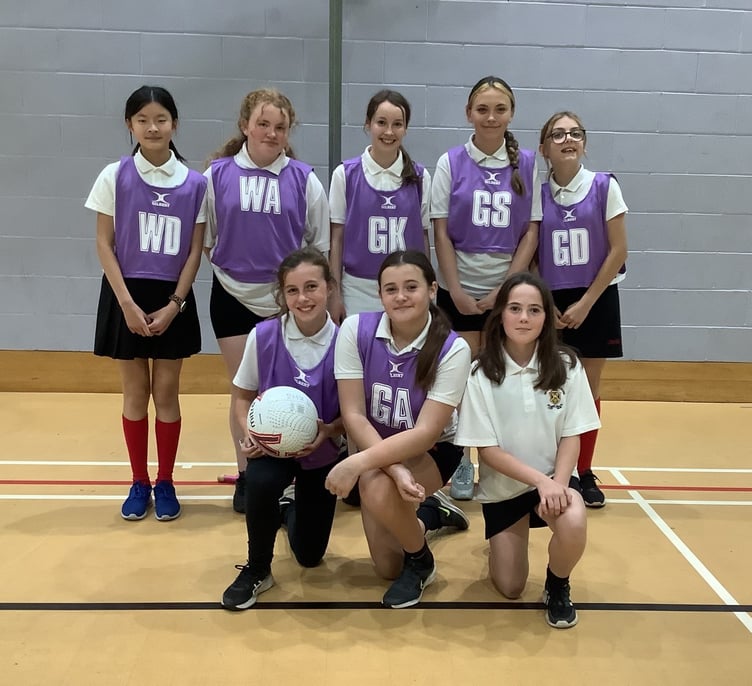 The Year 8 netball team which went up agains John Masefield