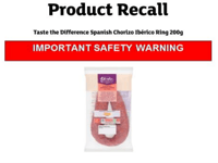Sainsbury's recalls chorizo due to listeria contamination risk
