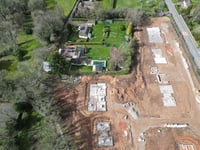 Plan to replace bungalow and pool with two homes near Ross
