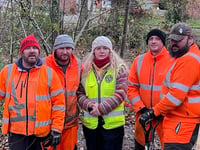 Volunteers brave cold to make Forest town footpath safer for women and girls 