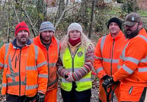 Volunteers brave cold to make Forest town footpath safer for women and girls 