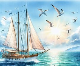 Generic boat on open sea