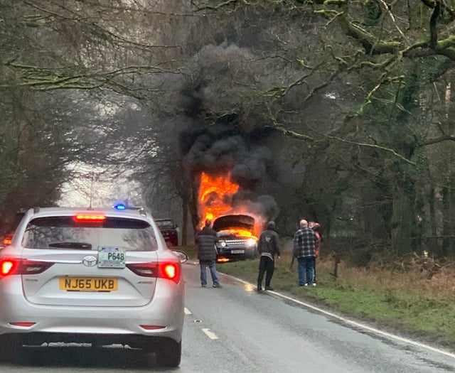 Land Rover was '100 per cent damaged' in car fire near Speech House