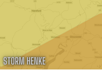Yellow weather warning issued for rain and wind in Ross-on-Wye 