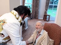 Ross care home get on their blue suede shoes  