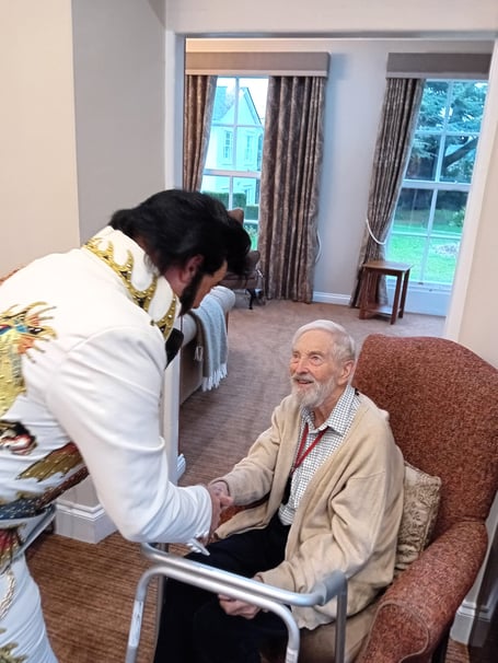 Ross Court care home gets a visit from Elvis