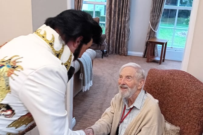 Ross Court care home gets a visit from Elvis