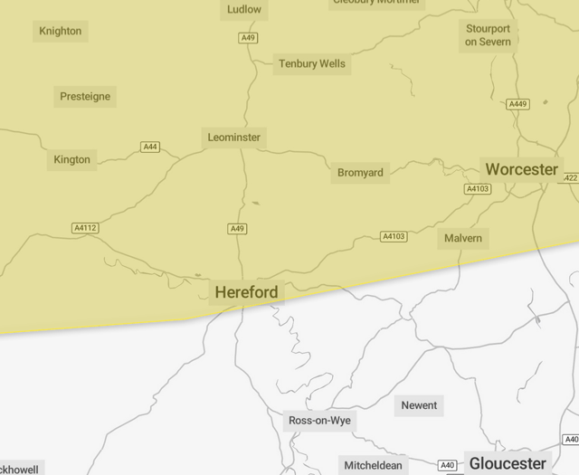 Potential disruption as snow issued for parts of Herefordshire 