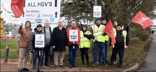 Workers at Suntory Factory go on strike