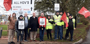Workers at Suntory Factory go on strike