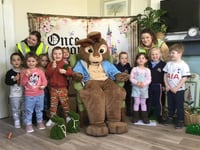 Peter Rabbit visits care home residents and school children