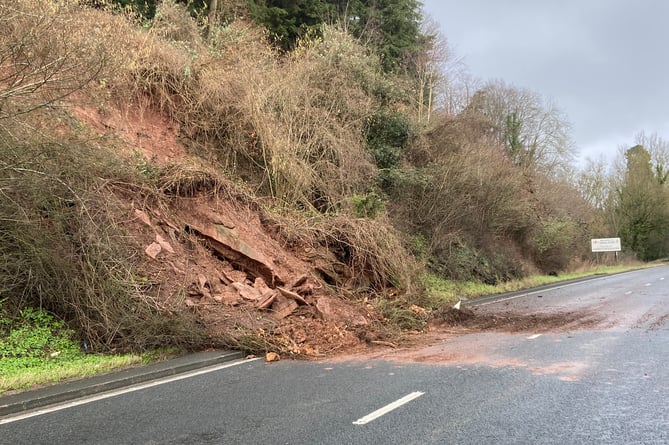 The landslip on the A40 which happened two weeks ago has caused delays