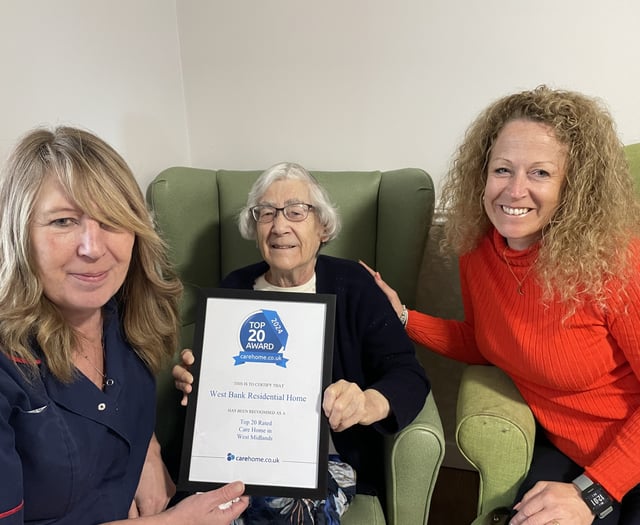Care Home earns top 20 regional award