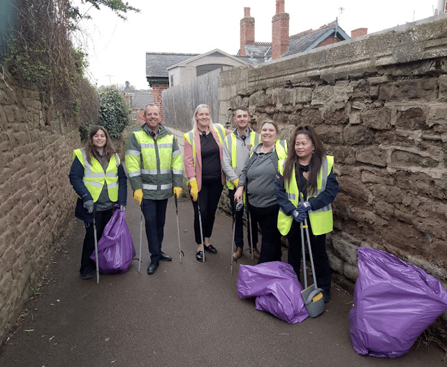Morrisons staff participate in litter clean-up