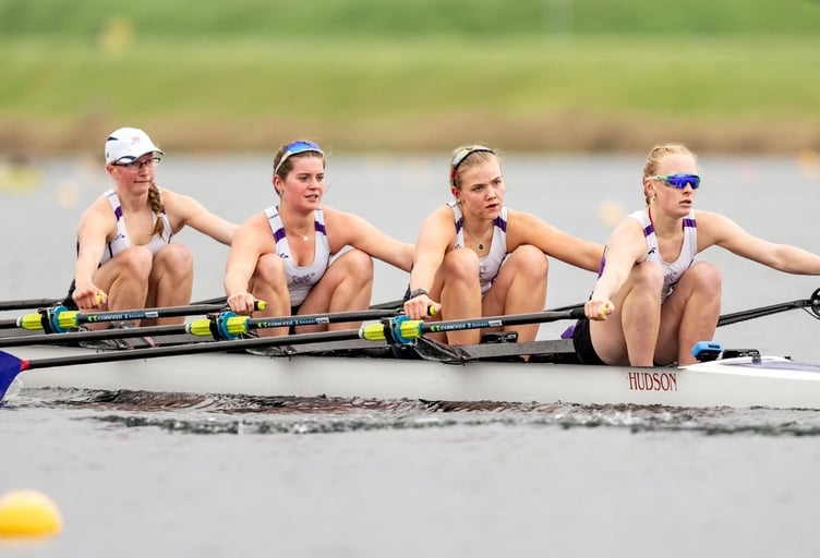 Violet Holbrow-Brooksbank at 3 (second from right) won two national titles in two days in her Wycliffe crew