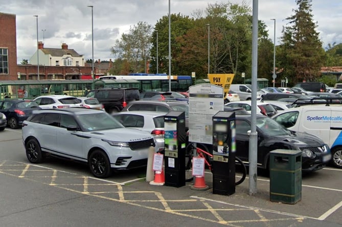 Parking ticket machines in the county bus station car park last August (from Google Street View)